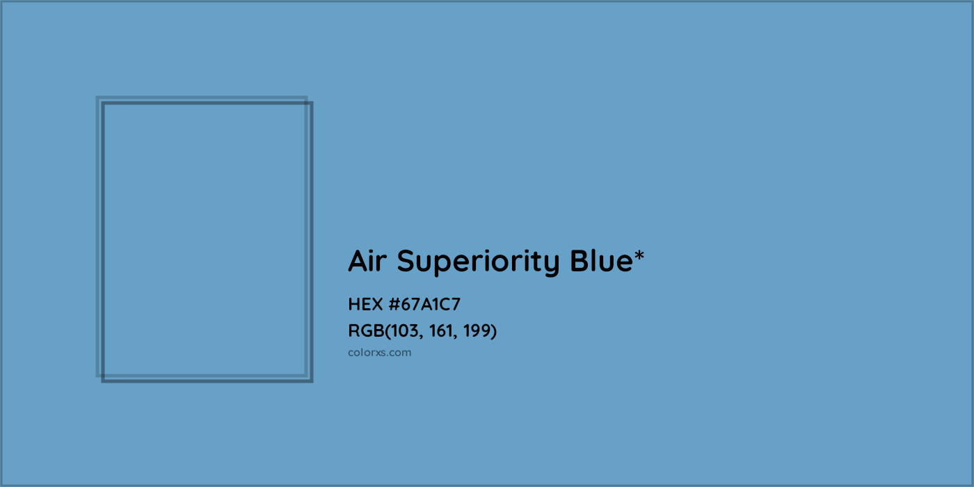 HEX #67A1C7 Color Name, Color Code, Palettes, Similar Paints, Images