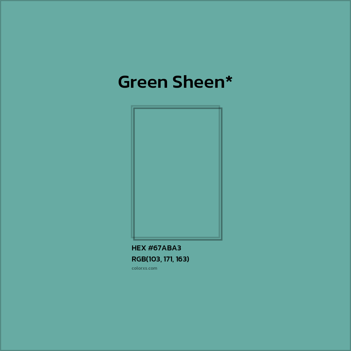 HEX #67ABA3 Color Name, Color Code, Palettes, Similar Paints, Images