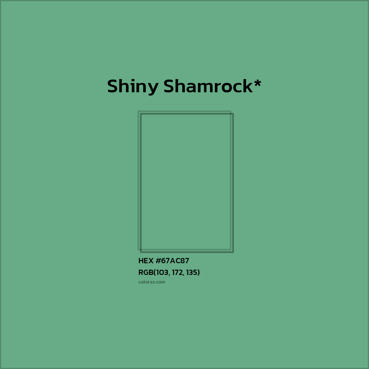 HEX #67AC87 Color Name, Color Code, Palettes, Similar Paints, Images