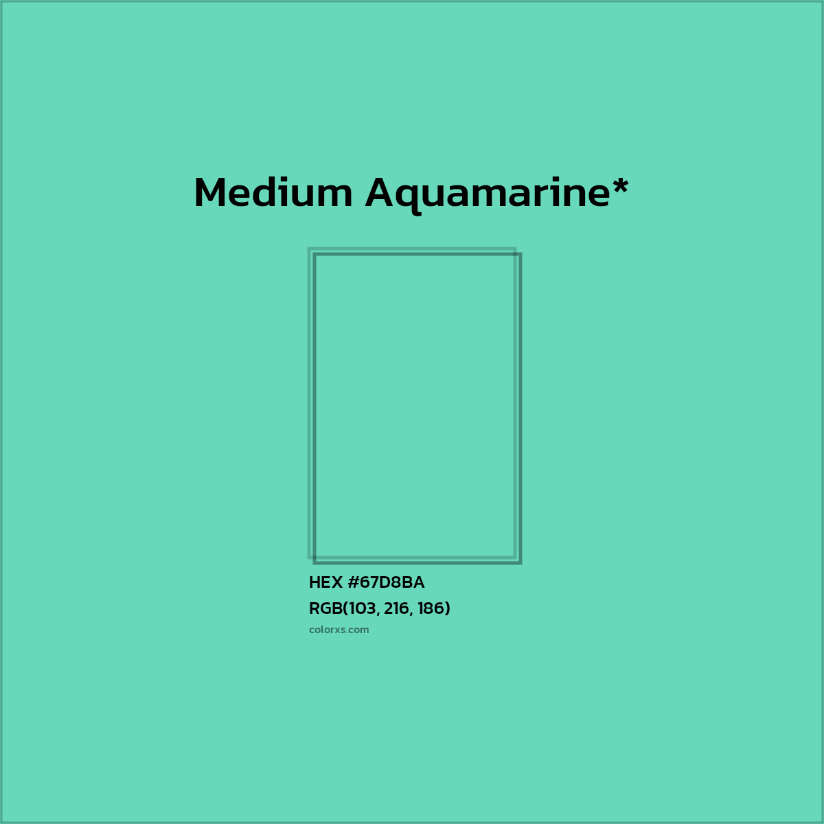 HEX #67D8BA Color Name, Color Code, Palettes, Similar Paints, Images