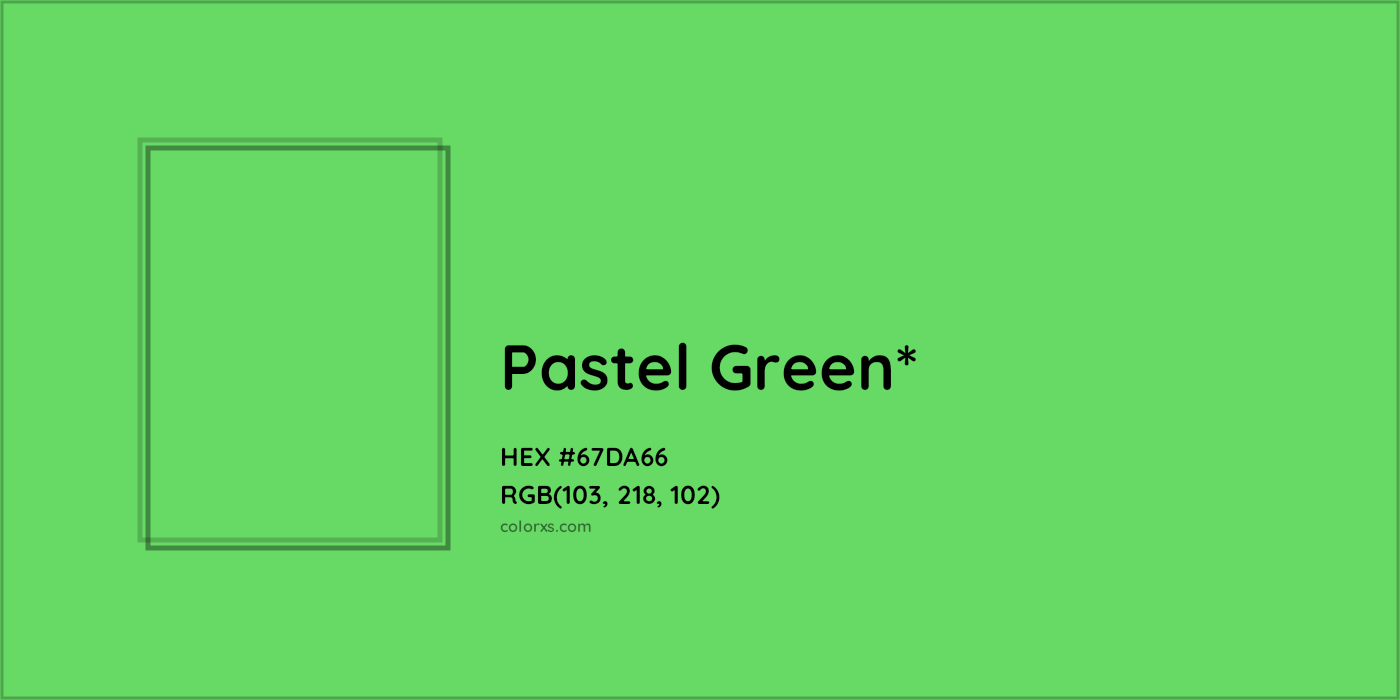 HEX #67DA66 Color Name, Color Code, Palettes, Similar Paints, Images