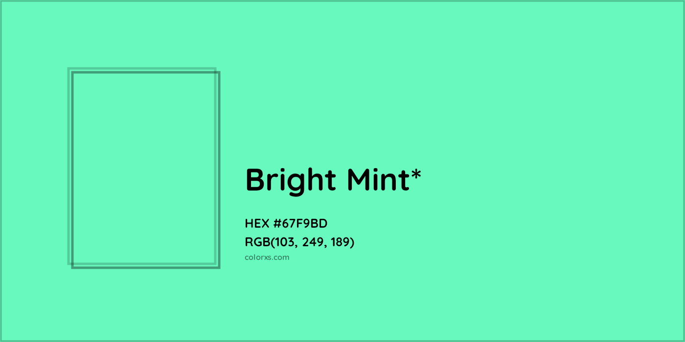 HEX #67F9BD Color Name, Color Code, Palettes, Similar Paints, Images