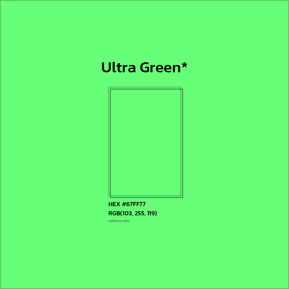 HEX #67FF77 Color Name, Color Code, Palettes, Similar Paints, Images