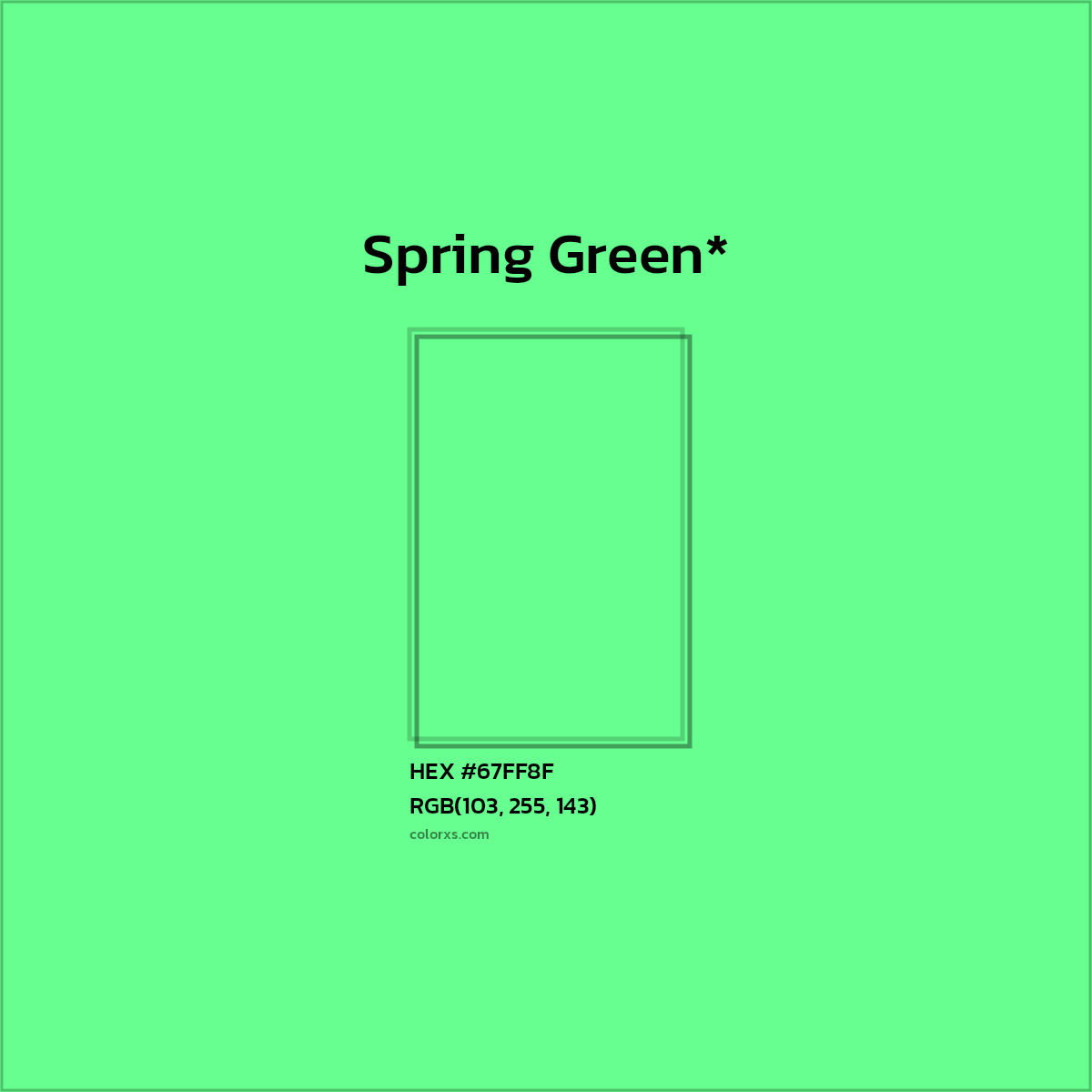 HEX #67FF8F Color Name, Color Code, Palettes, Similar Paints, Images