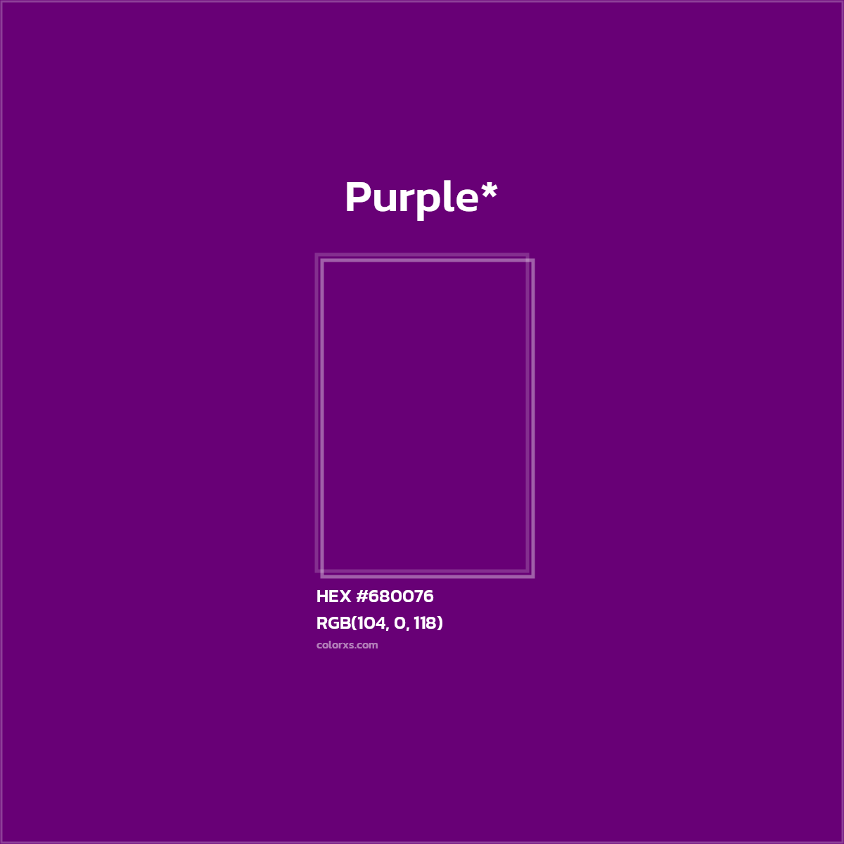 HEX #680076 Color Name, Color Code, Palettes, Similar Paints, Images
