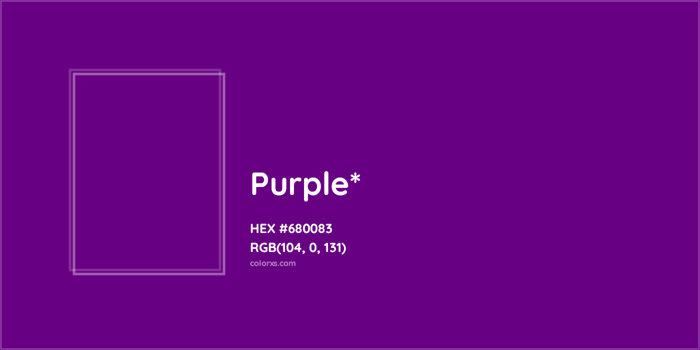 HEX #680083 Color Name, Color Code, Palettes, Similar Paints, Images