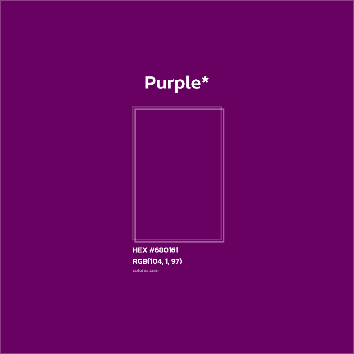 HEX #680161 Color Name, Color Code, Palettes, Similar Paints, Images