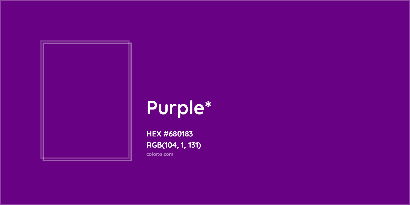 HEX #680183 Color Name, Color Code, Palettes, Similar Paints, Images