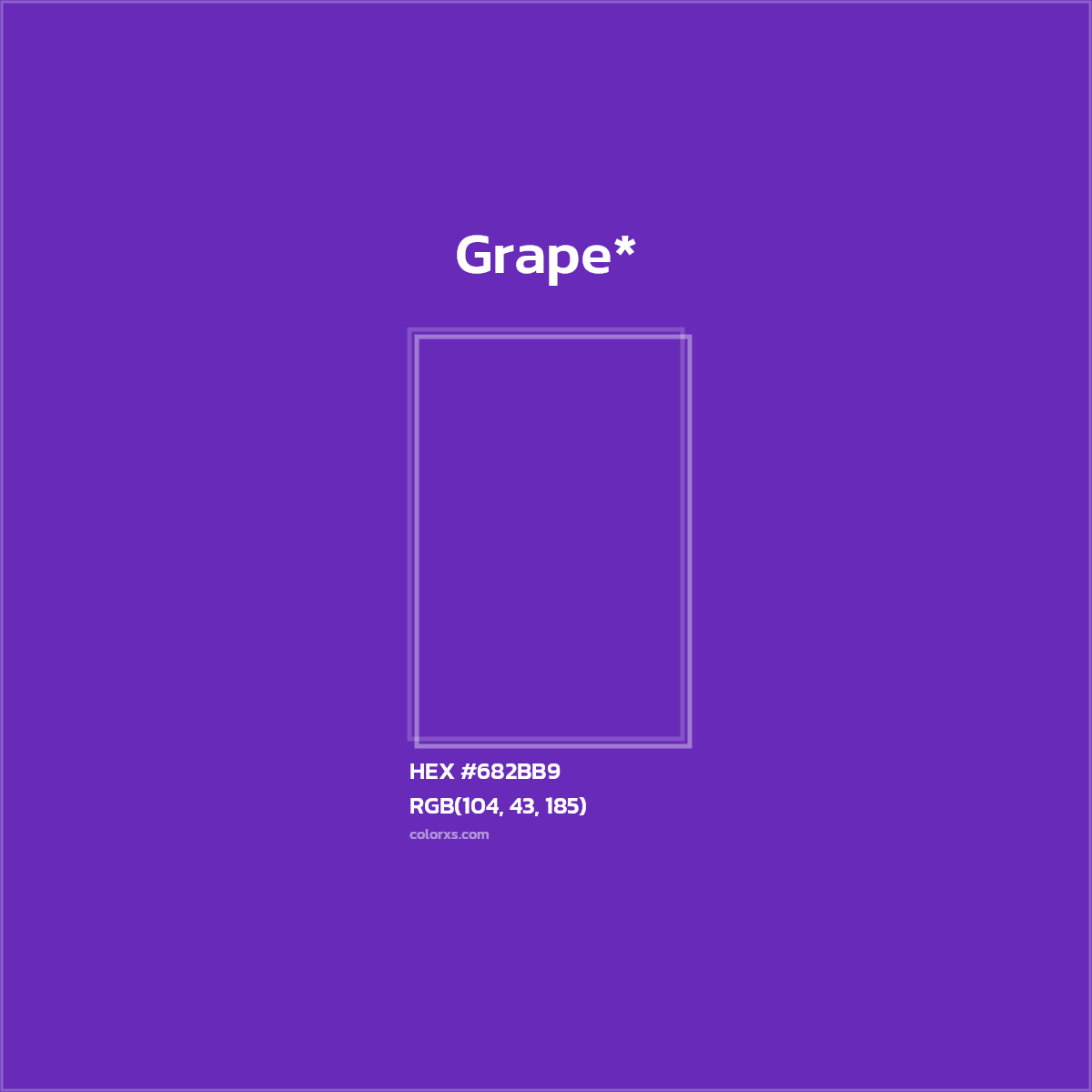 HEX #682BB9 Color Name, Color Code, Palettes, Similar Paints, Images