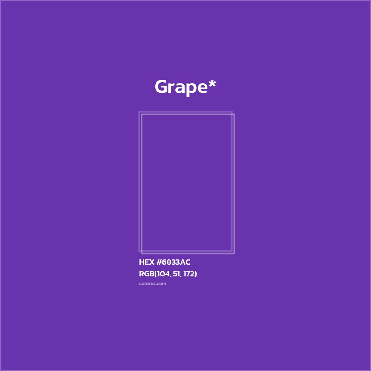 HEX #6833AC Color Name, Color Code, Palettes, Similar Paints, Images