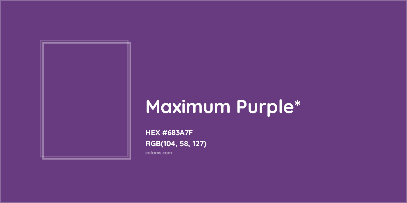 HEX #683A7F Color Name, Color Code, Palettes, Similar Paints, Images