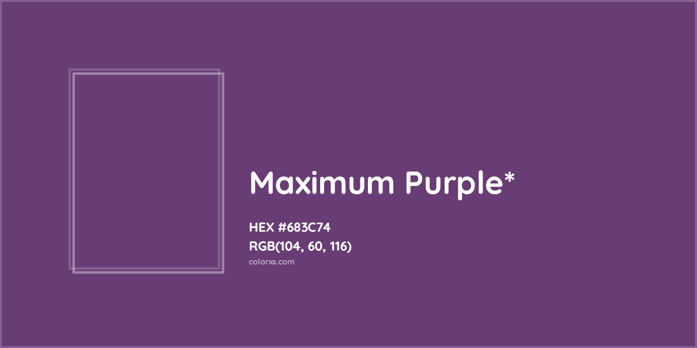 HEX #683C74 Color Name, Color Code, Palettes, Similar Paints, Images