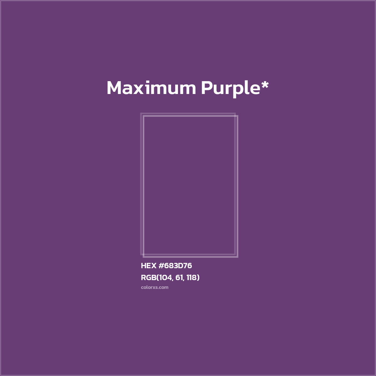 HEX #683D76 Color Name, Color Code, Palettes, Similar Paints, Images