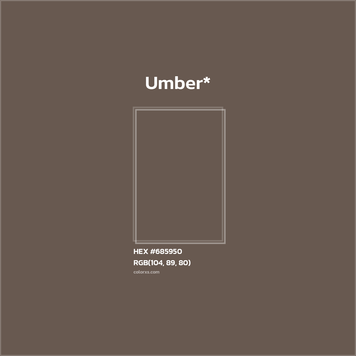 HEX #685950 Color Name, Color Code, Palettes, Similar Paints, Images