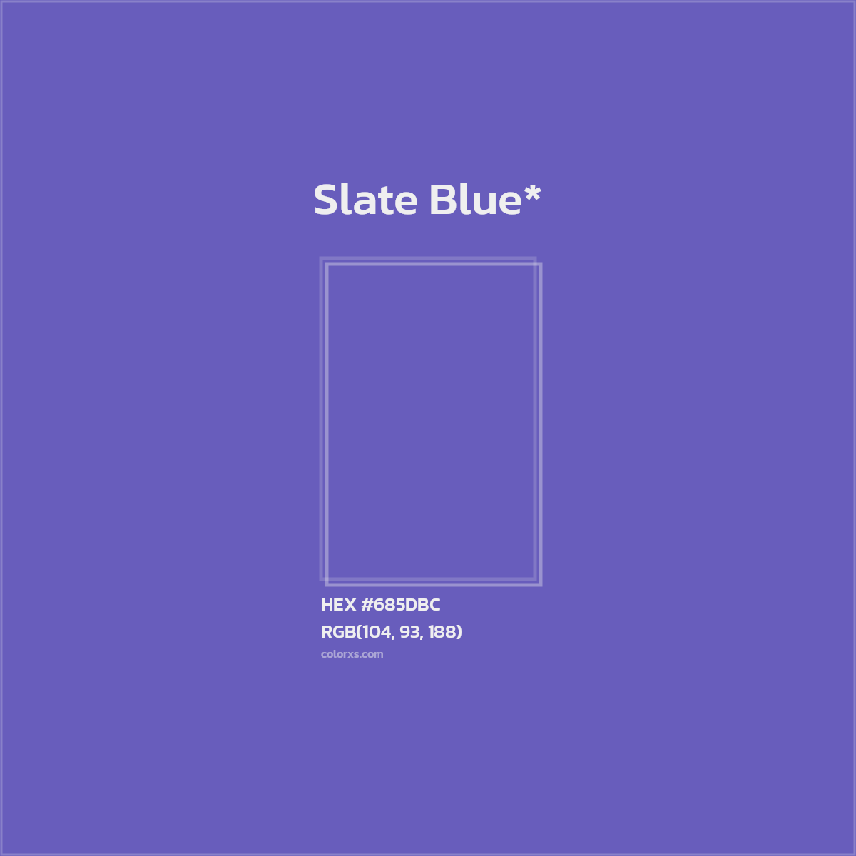 HEX #685DBC Color Name, Color Code, Palettes, Similar Paints, Images