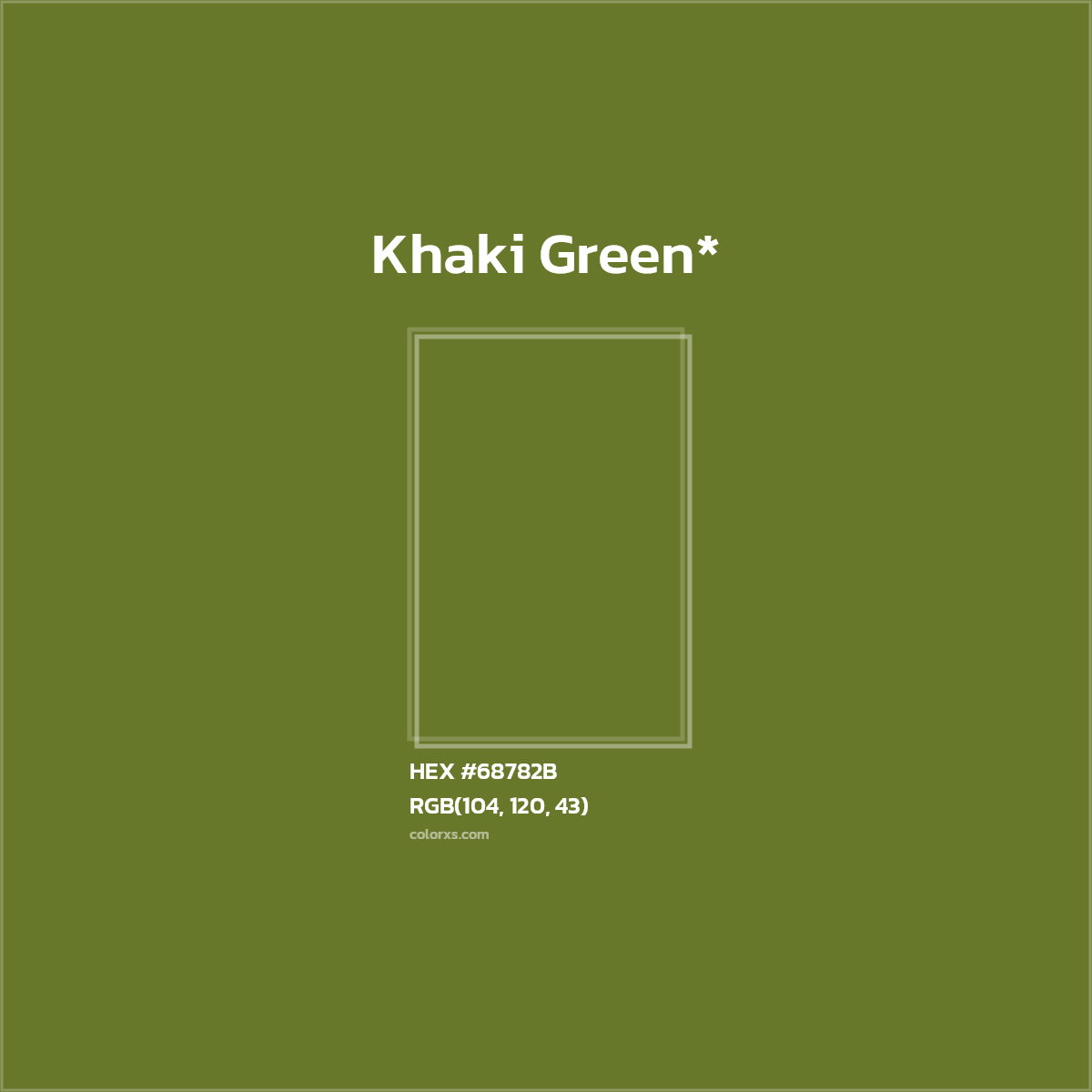 HEX #68782B Color Name, Color Code, Palettes, Similar Paints, Images