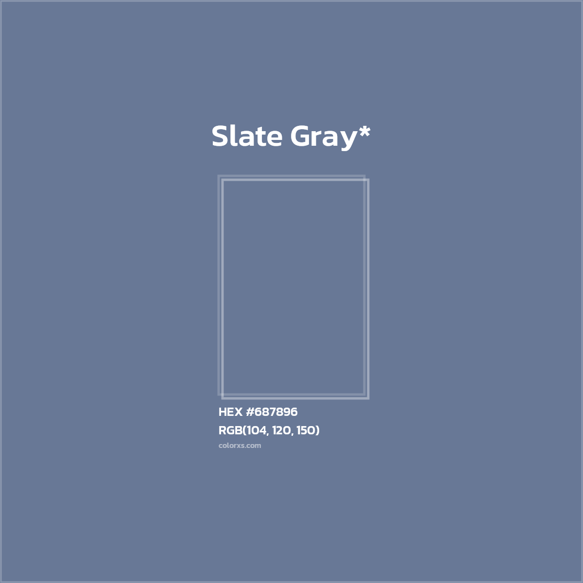 HEX #687896 Color Name, Color Code, Palettes, Similar Paints, Images