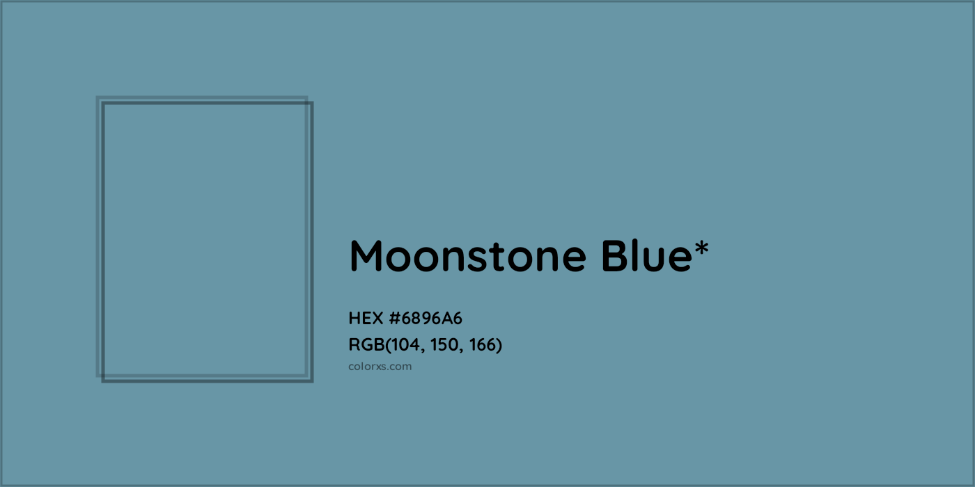 HEX #6896A6 Color Name, Color Code, Palettes, Similar Paints, Images