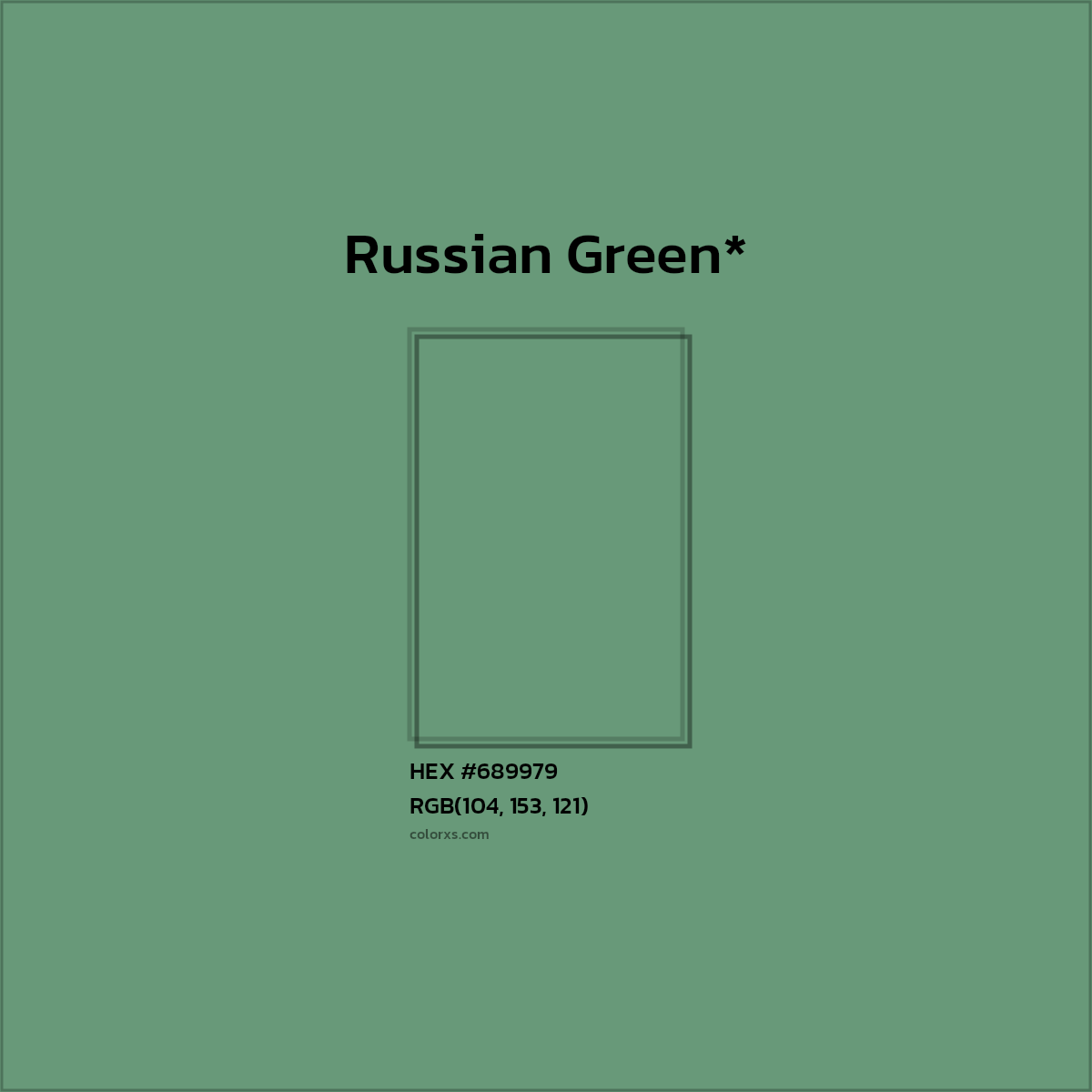 HEX #689979 Color Name, Color Code, Palettes, Similar Paints, Images