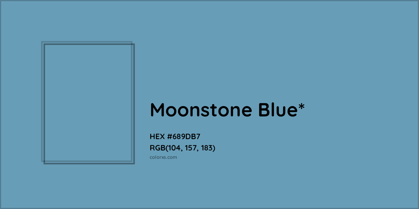 HEX #689DB7 Color Name, Color Code, Palettes, Similar Paints, Images