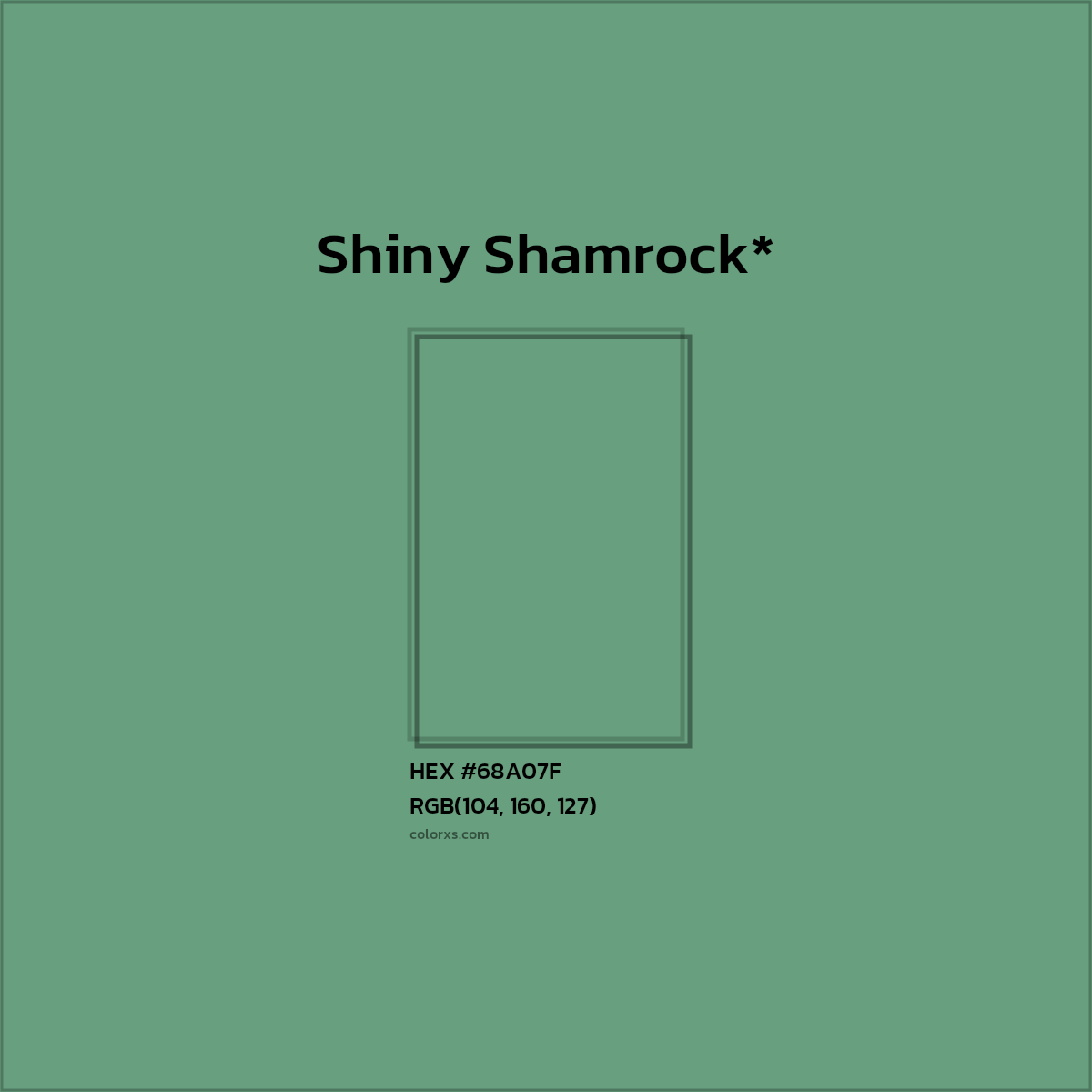 HEX #68A07F Color Name, Color Code, Palettes, Similar Paints, Images