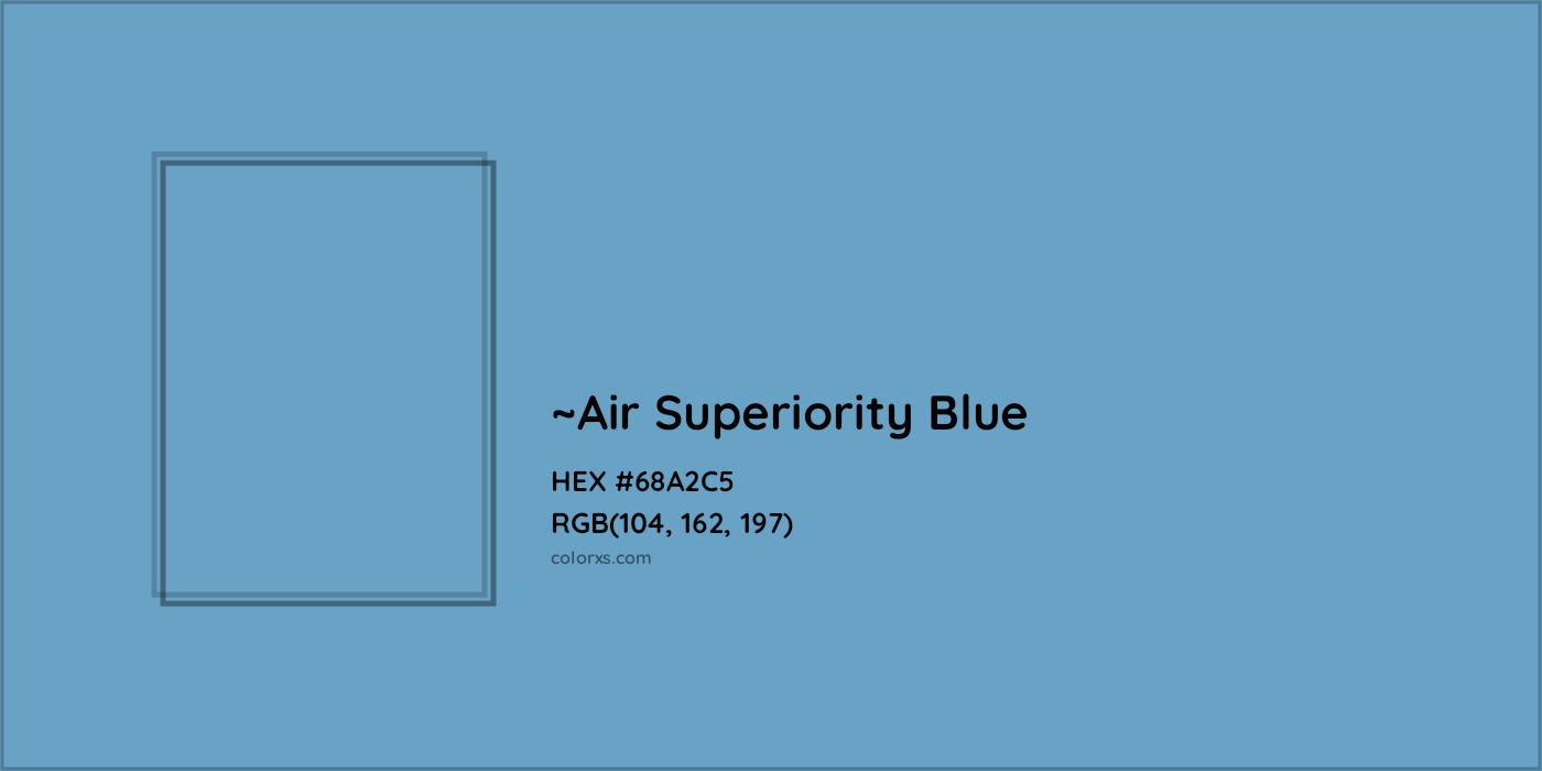 HEX #68A2C5 Color Name, Color Code, Palettes, Similar Paints, Images