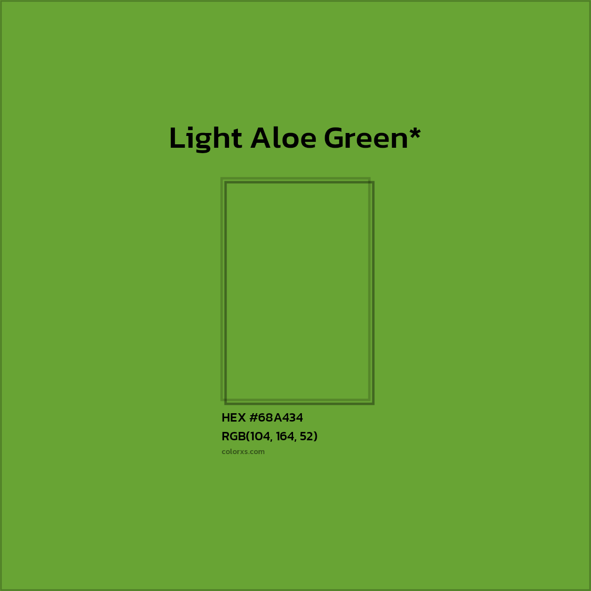 HEX #68A434 Color Name, Color Code, Palettes, Similar Paints, Images
