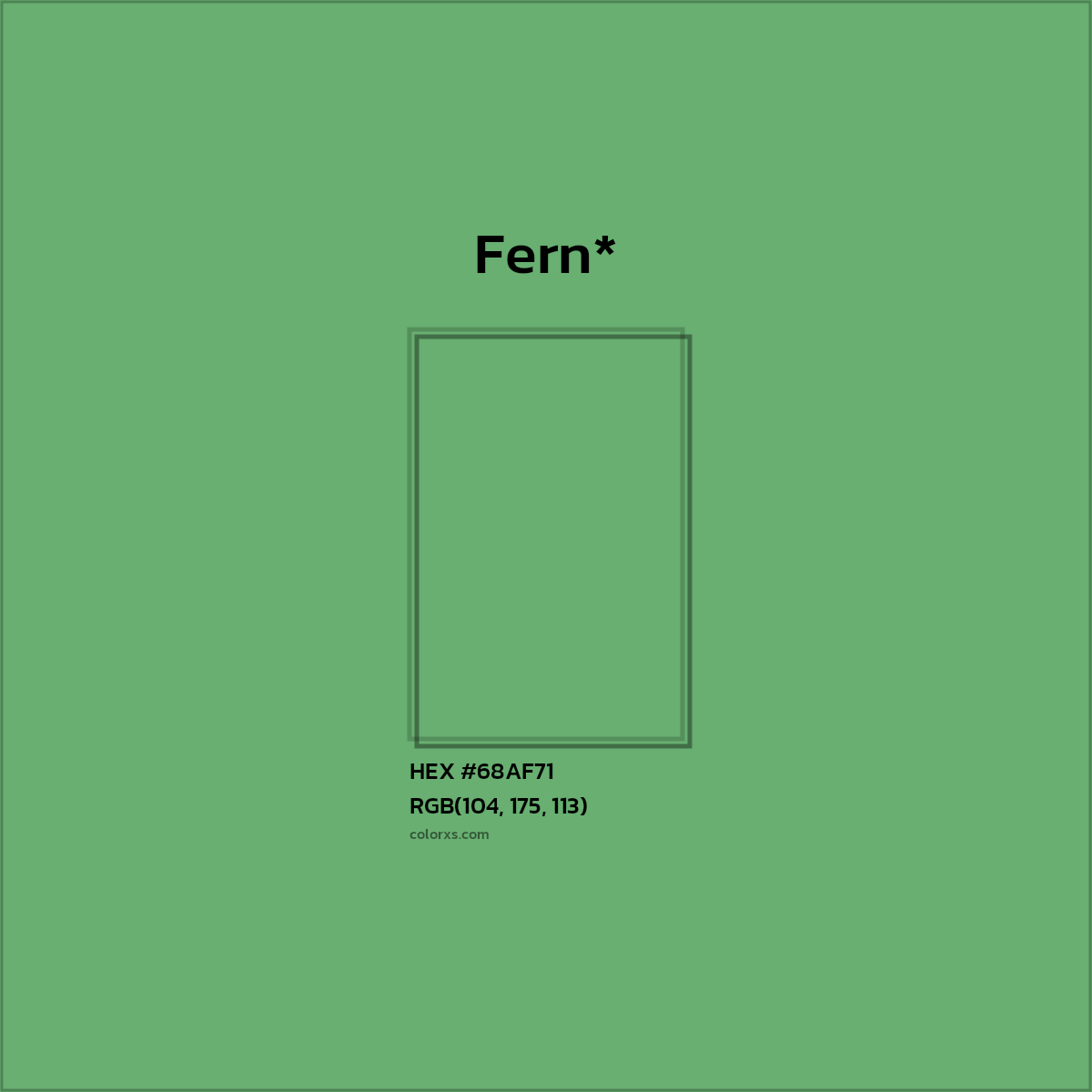 HEX #68AF71 Color Name, Color Code, Palettes, Similar Paints, Images