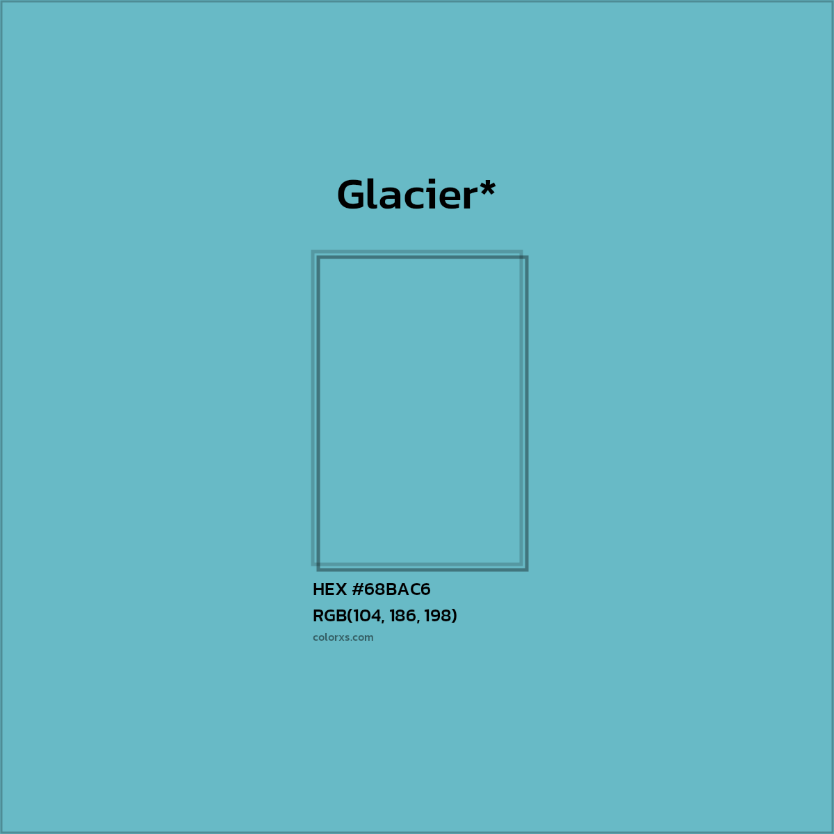 HEX #68BAC6 Color Name, Color Code, Palettes, Similar Paints, Images