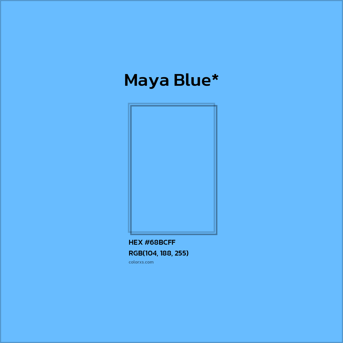 HEX #68BCFF Color Name, Color Code, Palettes, Similar Paints, Images