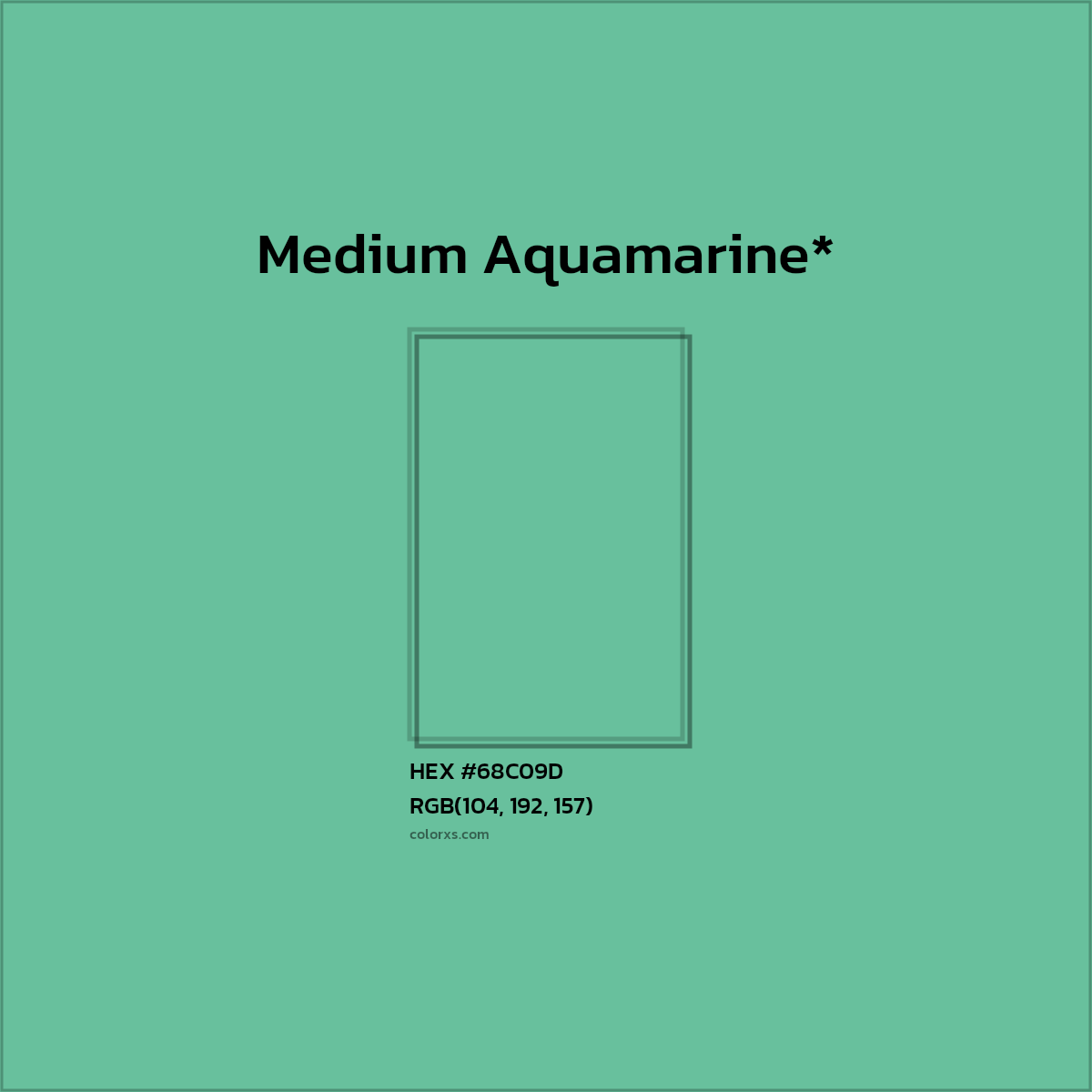 HEX #68C09D Color Name, Color Code, Palettes, Similar Paints, Images