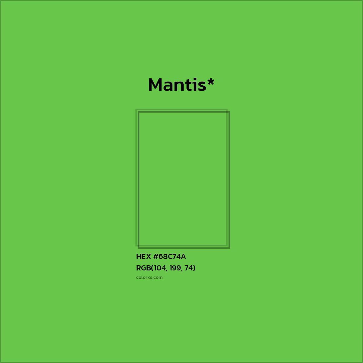 HEX #68C74A Color Name, Color Code, Palettes, Similar Paints, Images