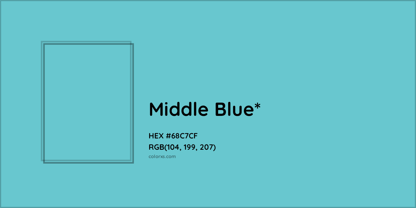 HEX #68C7CF Color Name, Color Code, Palettes, Similar Paints, Images