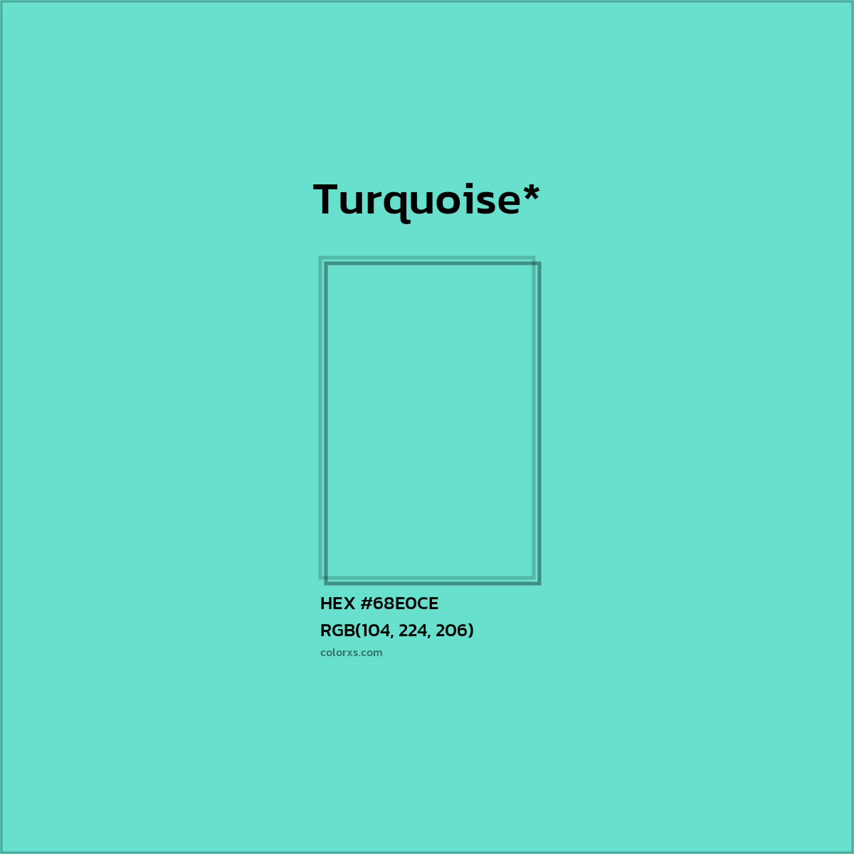HEX #68E0CE Color Name, Color Code, Palettes, Similar Paints, Images