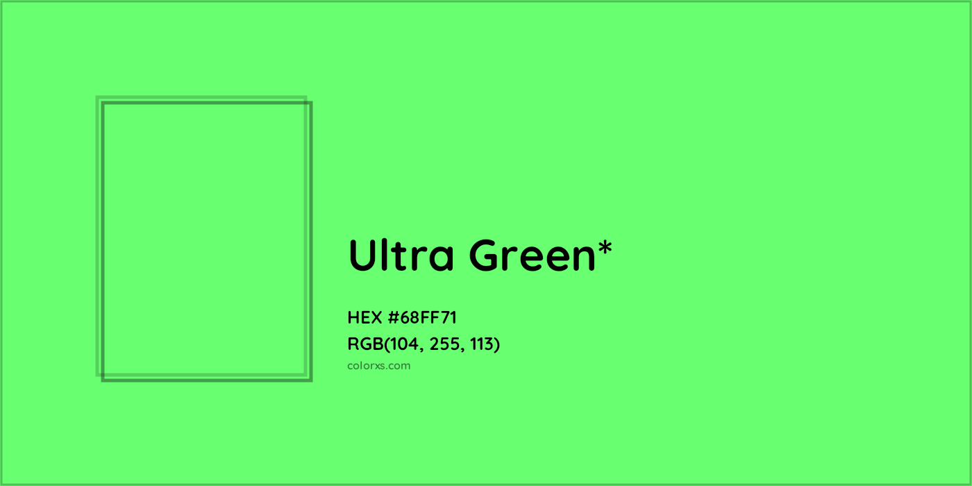 HEX #68FF71 Color Name, Color Code, Palettes, Similar Paints, Images