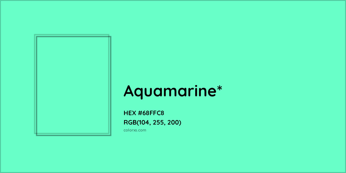 HEX #68FFC8 Color Name, Color Code, Palettes, Similar Paints, Images