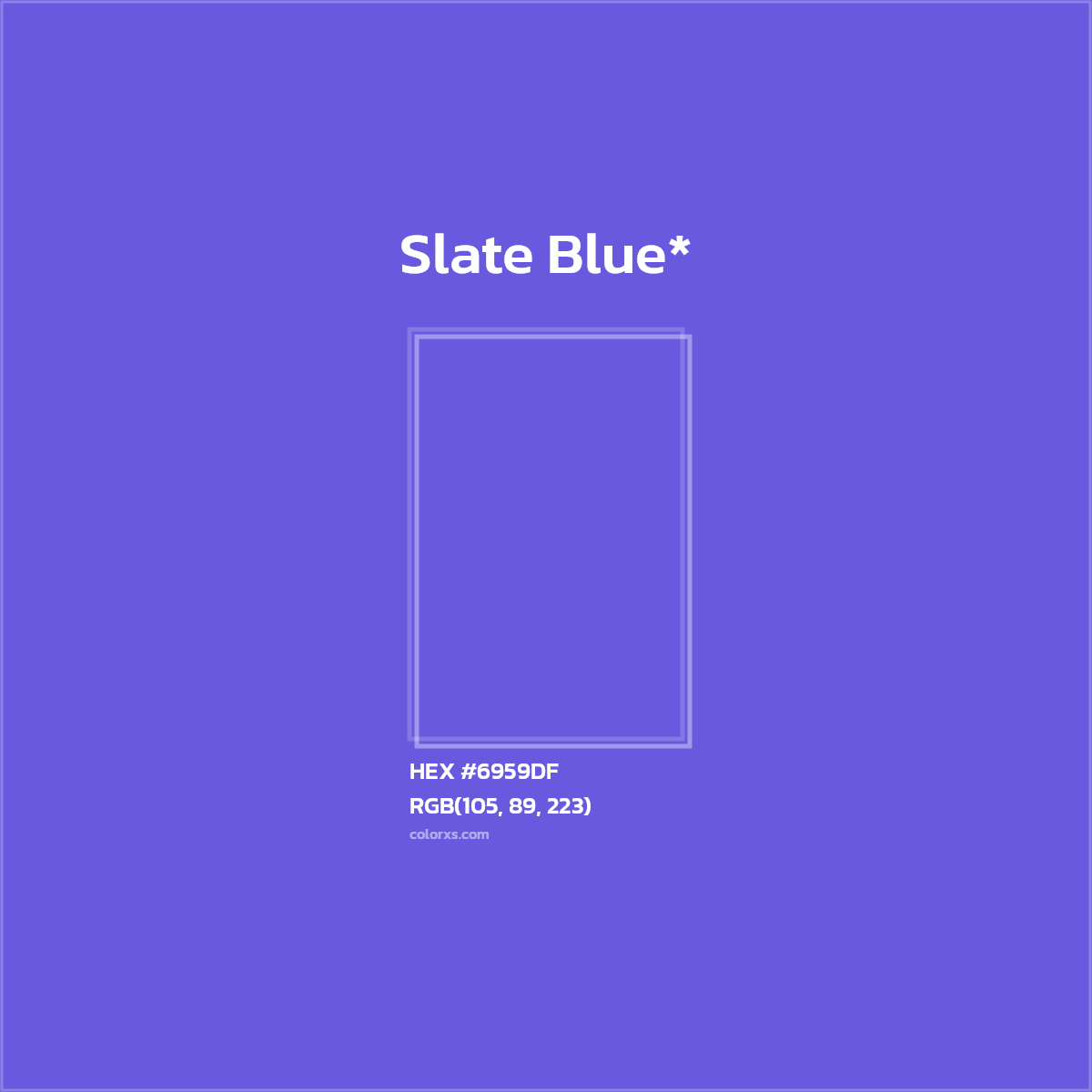 HEX #6959DF Color Name, Color Code, Palettes, Similar Paints, Images