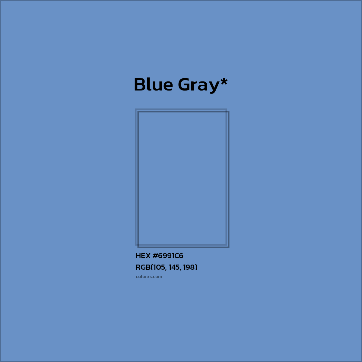 HEX #6991C6 Color Name, Color Code, Palettes, Similar Paints, Images