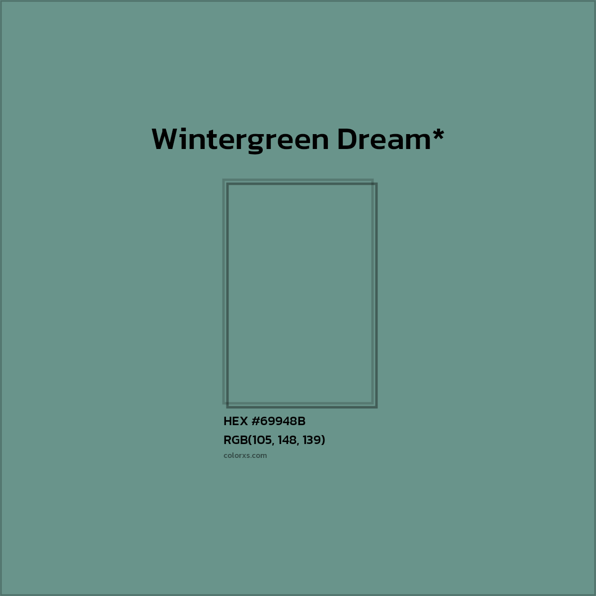 HEX #69948B Color Name, Color Code, Palettes, Similar Paints, Images