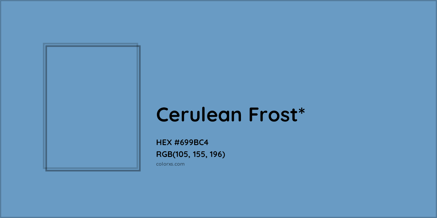 HEX #699BC4 Color Name, Color Code, Palettes, Similar Paints, Images
