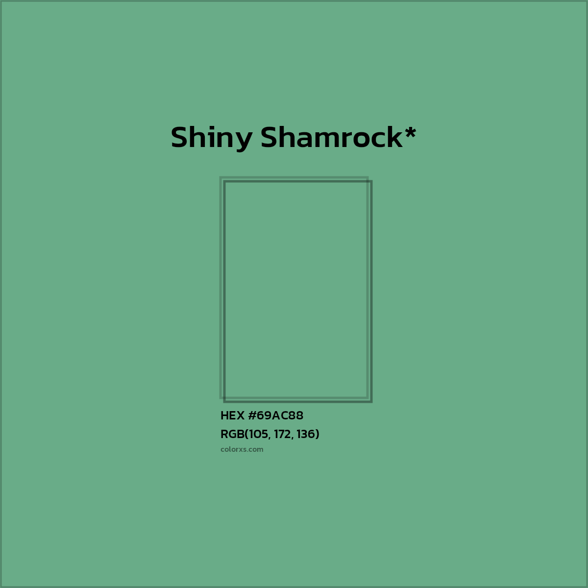 HEX #69AC88 Color Name, Color Code, Palettes, Similar Paints, Images