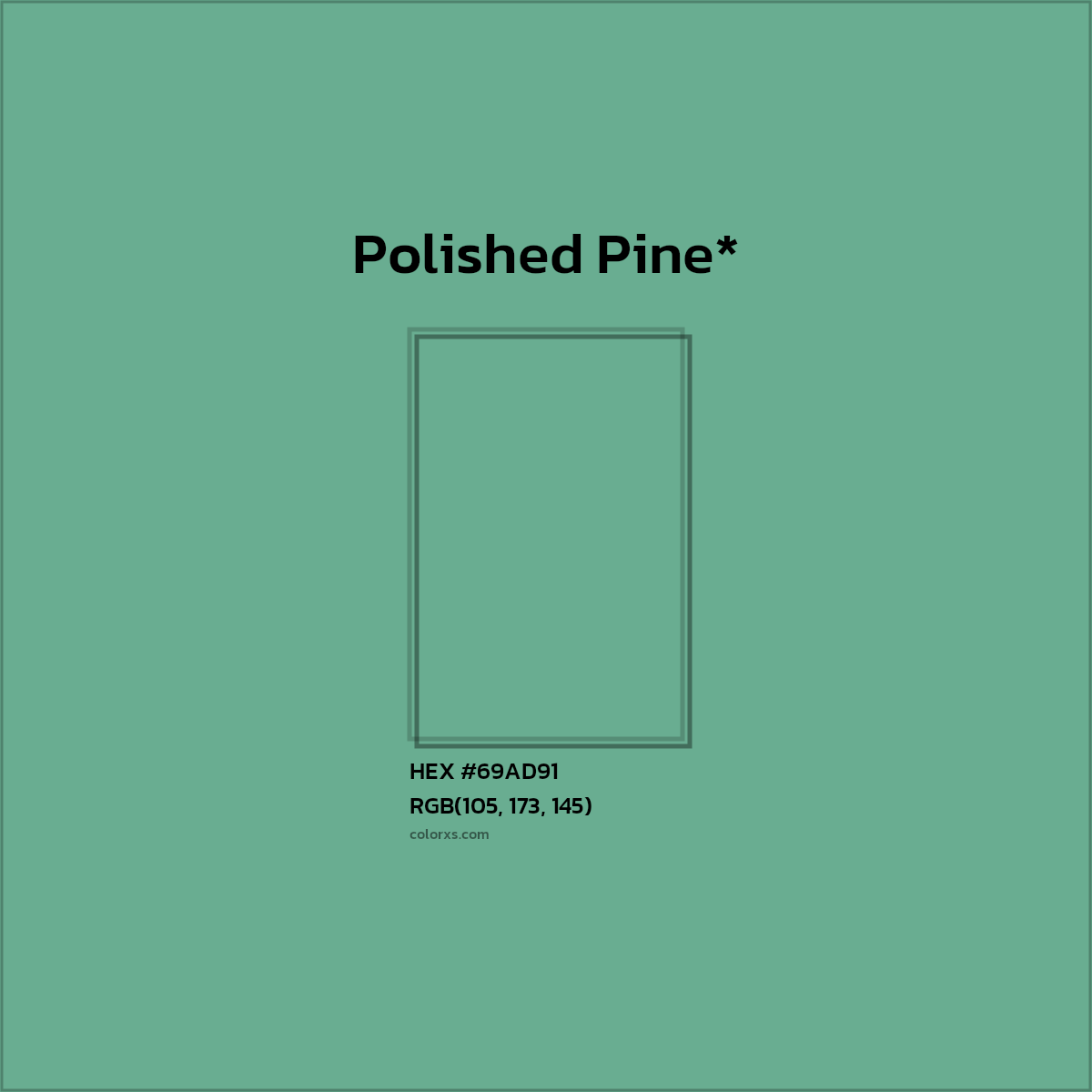 HEX #69AD91 Color Name, Color Code, Palettes, Similar Paints, Images