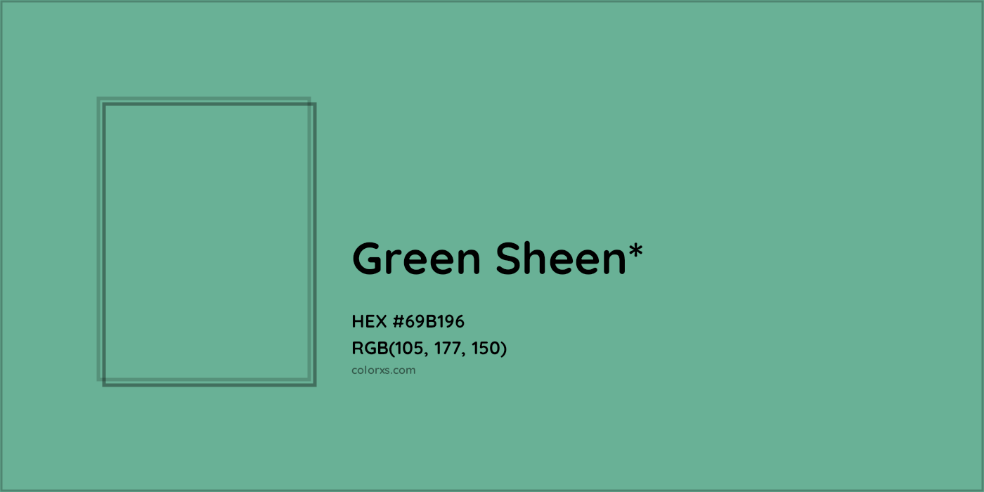 HEX #69B196 Color Name, Color Code, Palettes, Similar Paints, Images