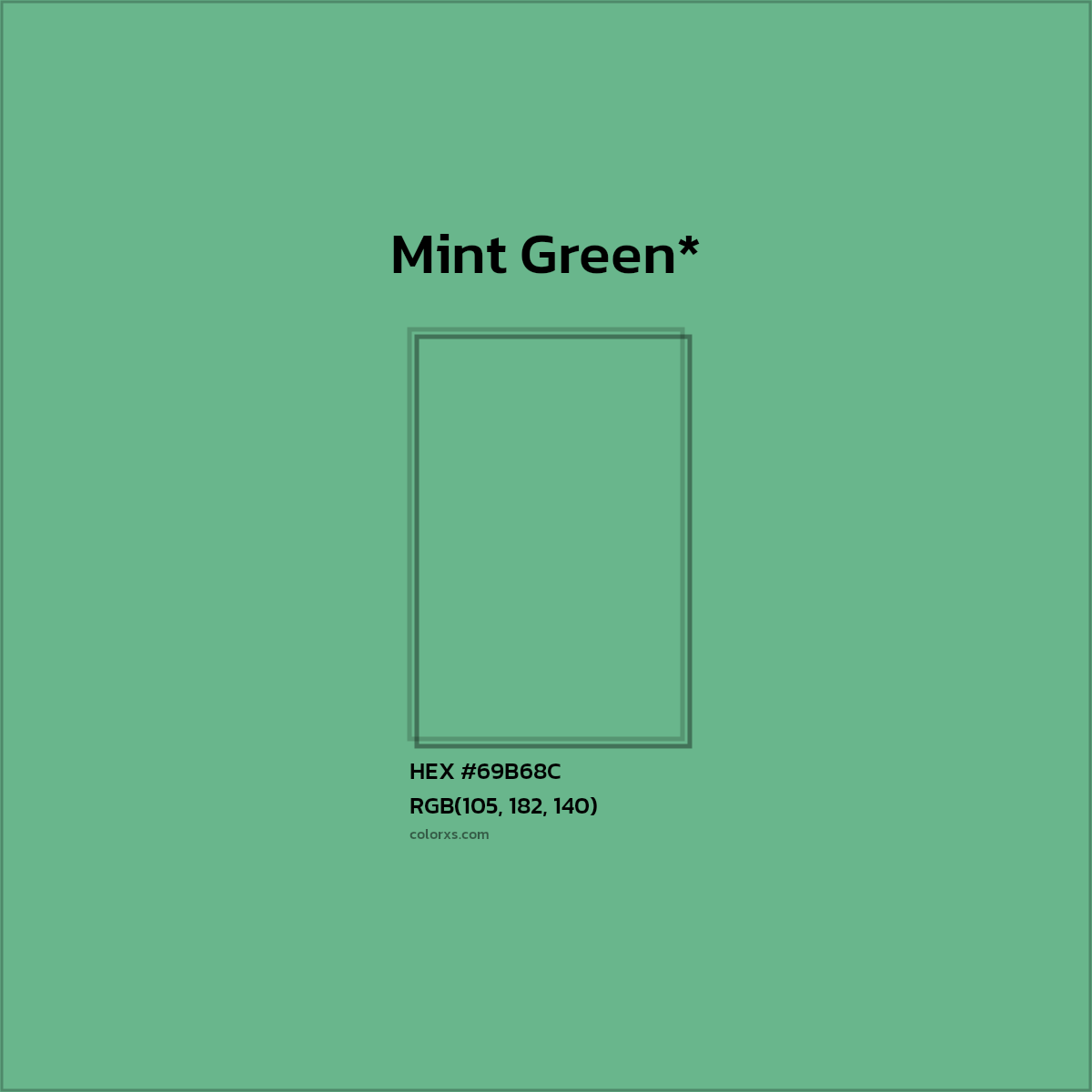 HEX #69B68C Color Name, Color Code, Palettes, Similar Paints, Images