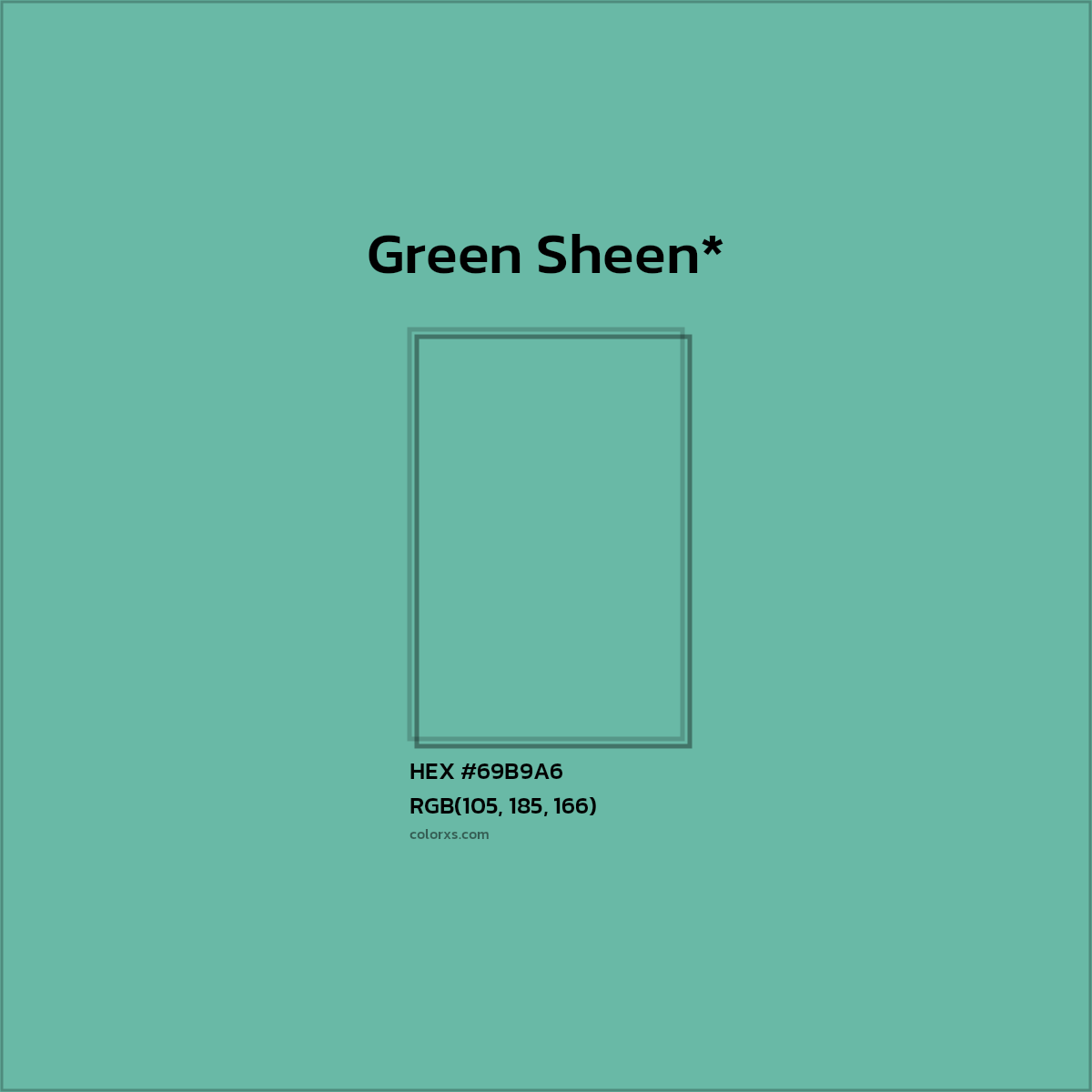 HEX #69B9A6 Color Name, Color Code, Palettes, Similar Paints, Images