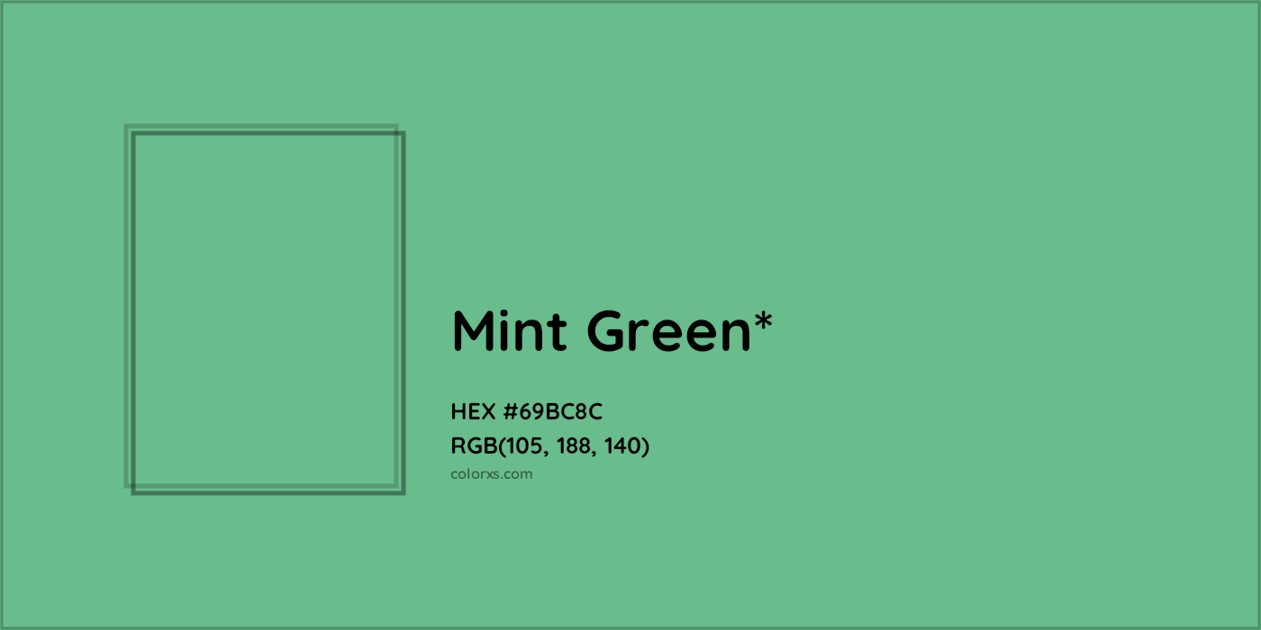 HEX #69BC8C Color Name, Color Code, Palettes, Similar Paints, Images