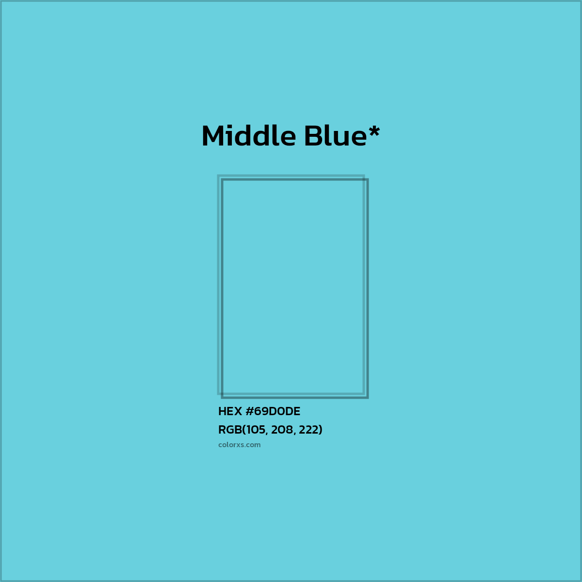 HEX #69D0DE Color Name, Color Code, Palettes, Similar Paints, Images