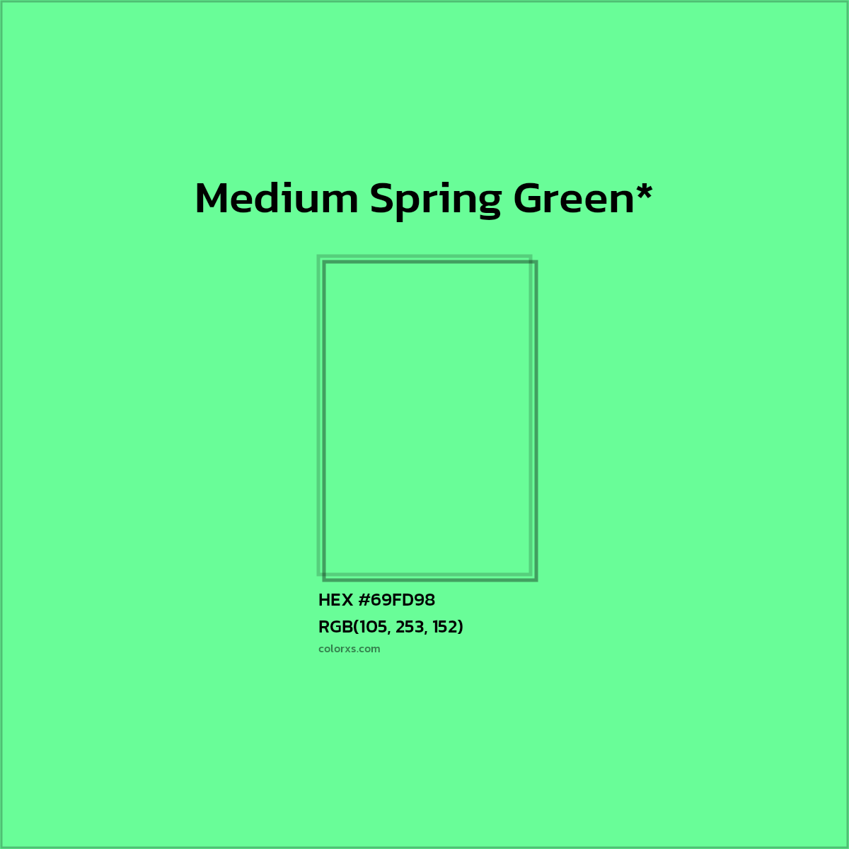 HEX #69FD98 Color Name, Color Code, Palettes, Similar Paints, Images