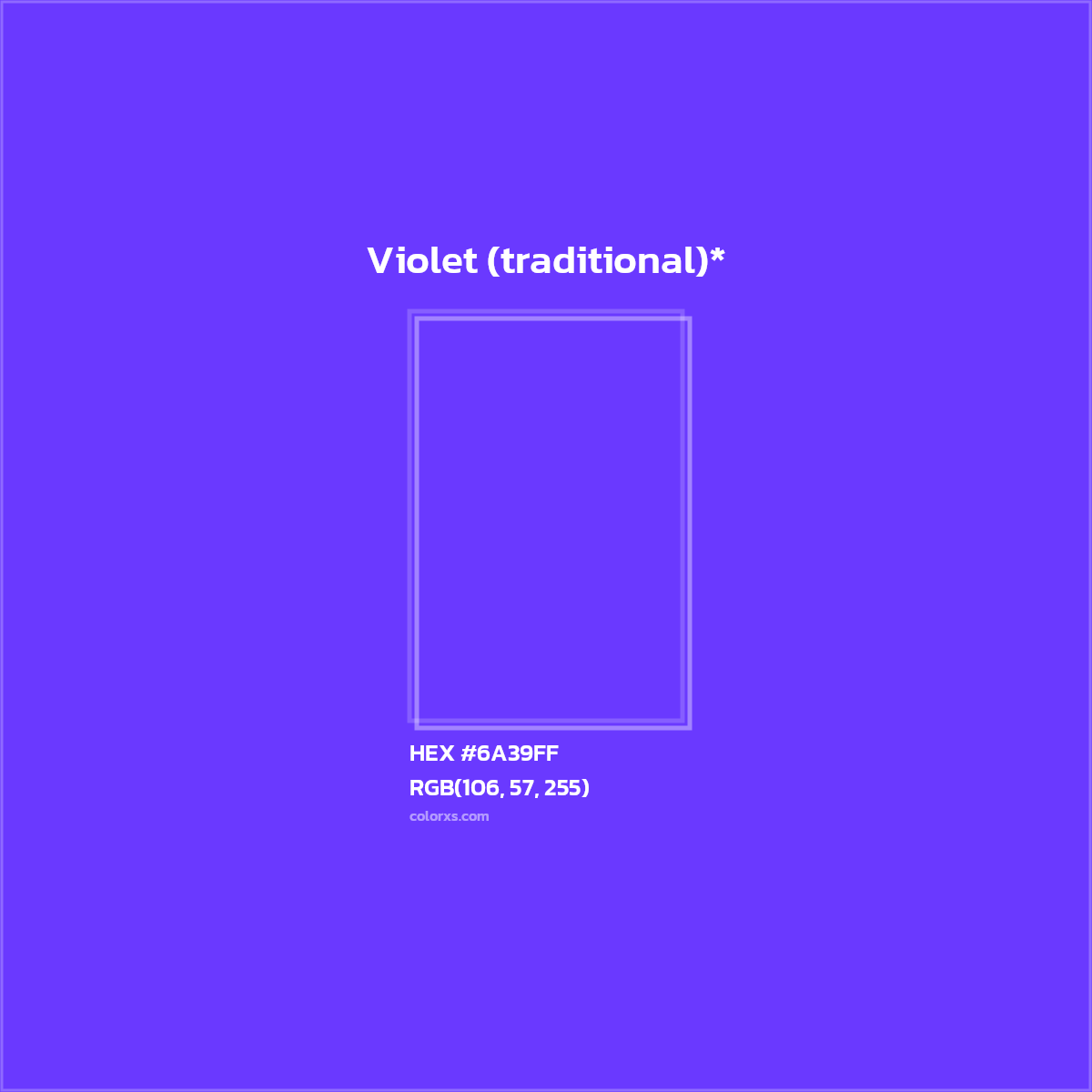 HEX #6A39FF Color Name, Color Code, Palettes, Similar Paints, Images