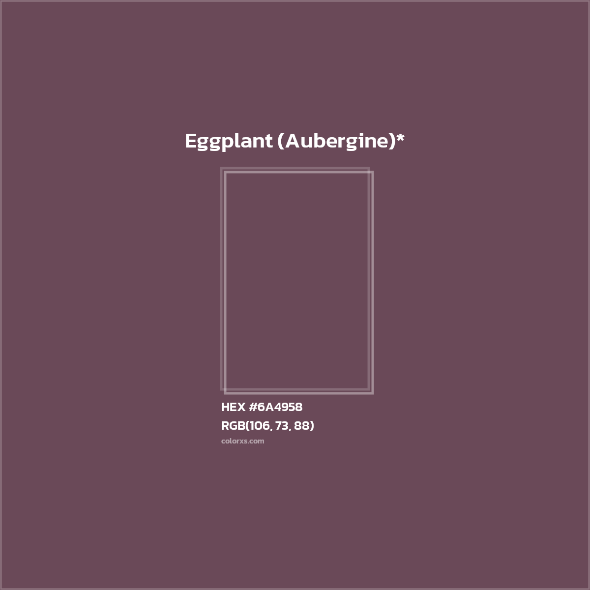 HEX #6A4958 Color Name, Color Code, Palettes, Similar Paints, Images